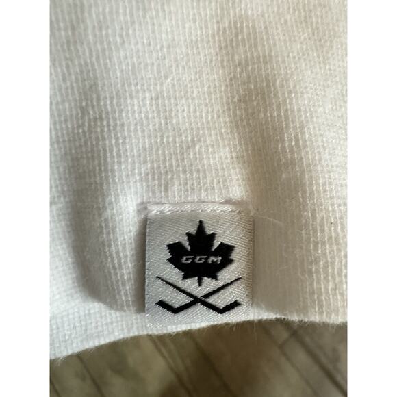 CCM Senior Pullover Men’s Size Small Hoodie F6838 White & Green - Picture 9 of 9